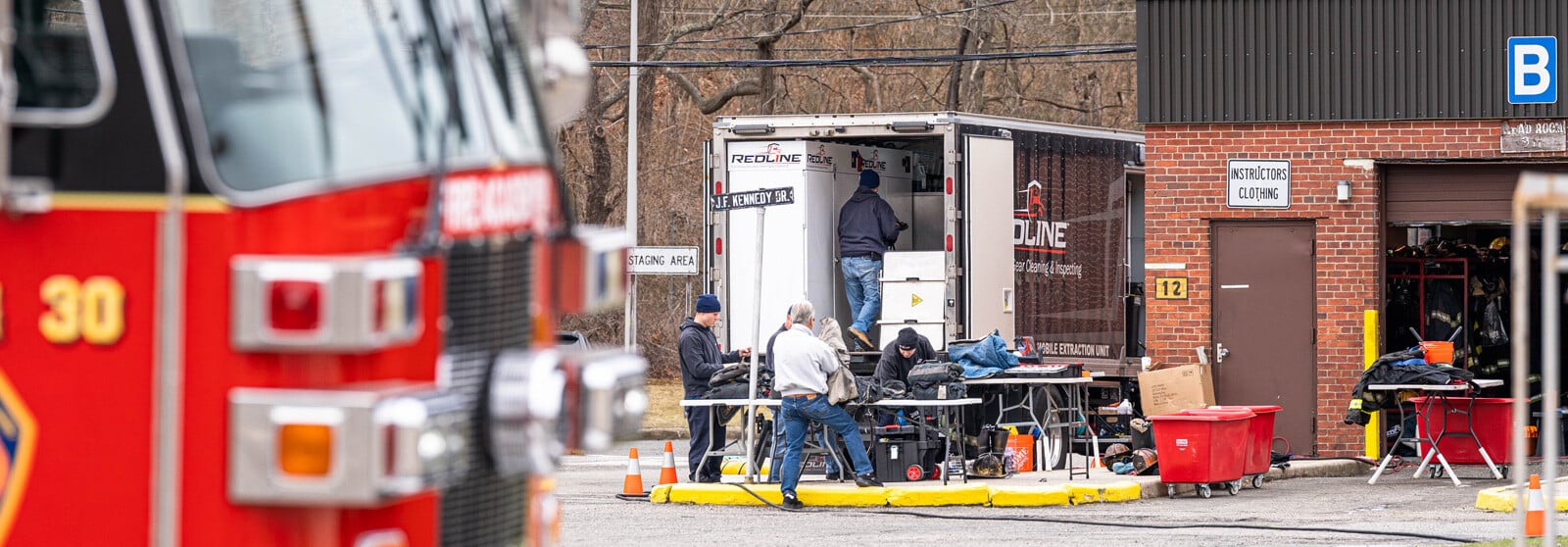 Área de limpeza da linha vermelha