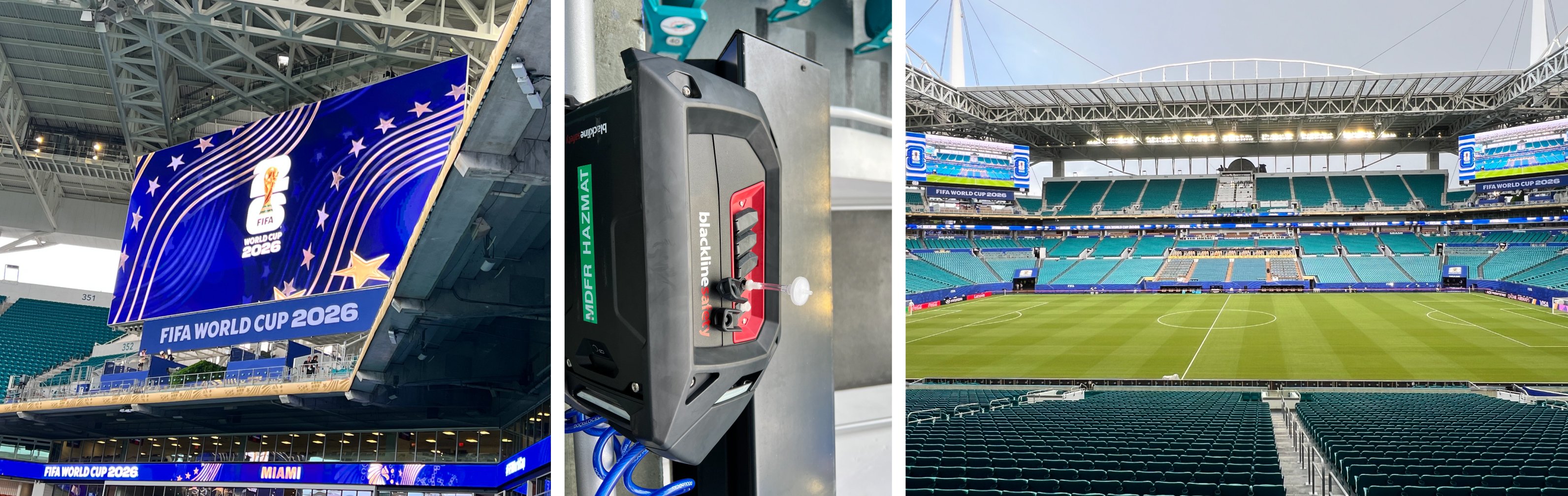 Os monitores de área Blackline EXO 8 estão funcionando perfeitamente e mantendo a conexão durante a Copa do Mundo da FIFA de 2026