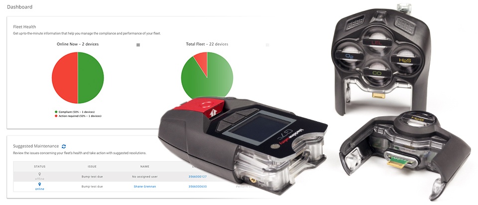 Sistema de detecção de gás Blackline Safety G7 Insight