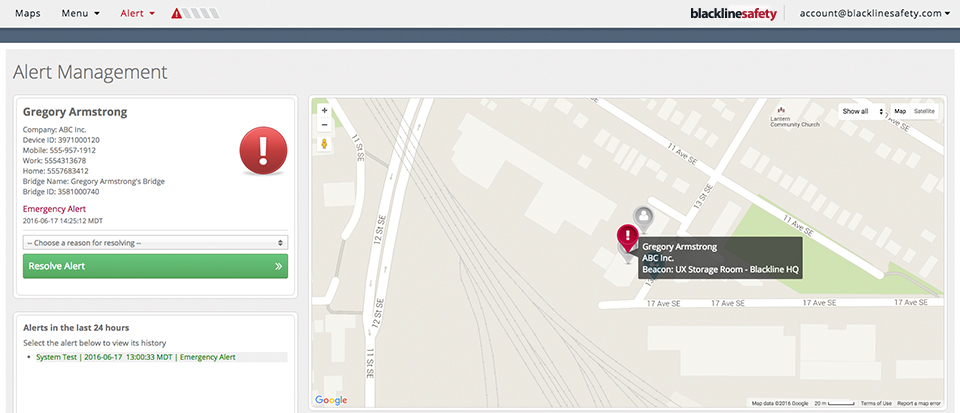 Prêmio Red Dot Alerta Blackline Live