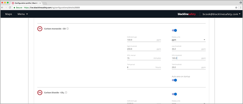 Os limites de exposição no local de trabalho para detecção de gás foram alterados