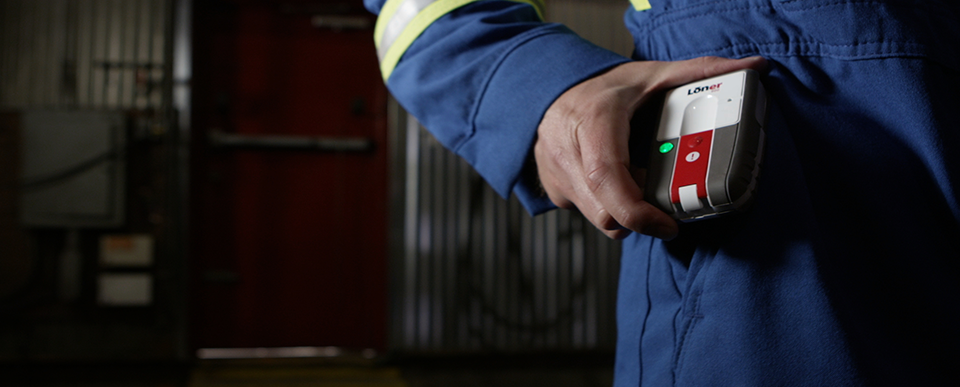 Tecnologia de monitoramento de segurança para trabalhadores isolados com alarme de homem caído