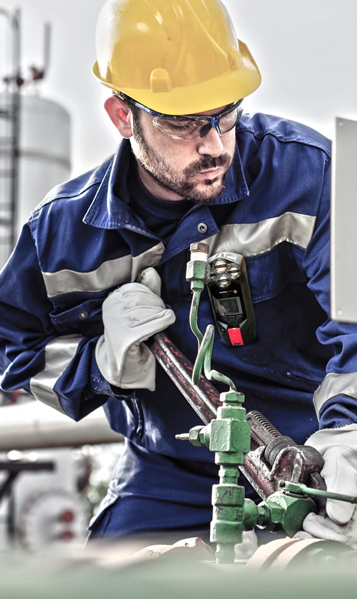 detecção de gás petroquímico para trabalhadores do setor petrolífero